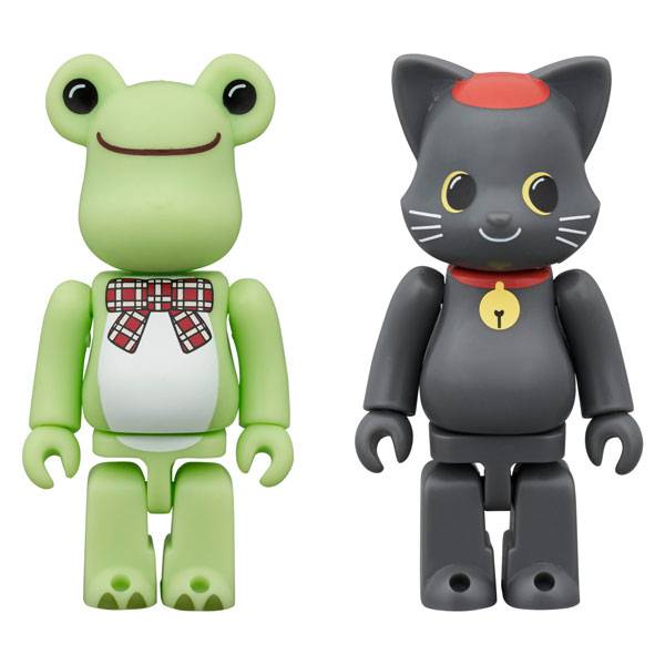BEARBRICK 100% - Pickles the Frog & Black Cat Pierre (2 figurines)