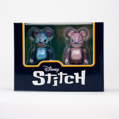 BEARBRICK 100% - Stitch & Angel (2 figurines)