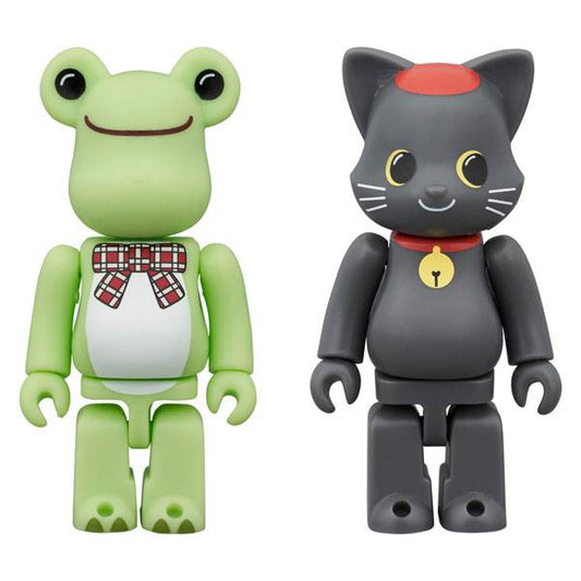 BEARBRICK 100% - Pickles the Frog & Black Cat Pierre (2 figurines)