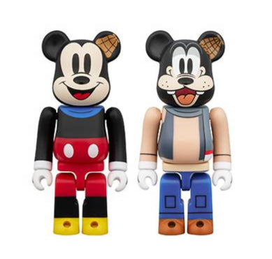 BEARBRICK 100% - Mickey Mouse & Goofy (2 figurines)